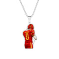 Custom Photo Cutout Pendant Necklace — Personalized Player Silhouette Keepsake