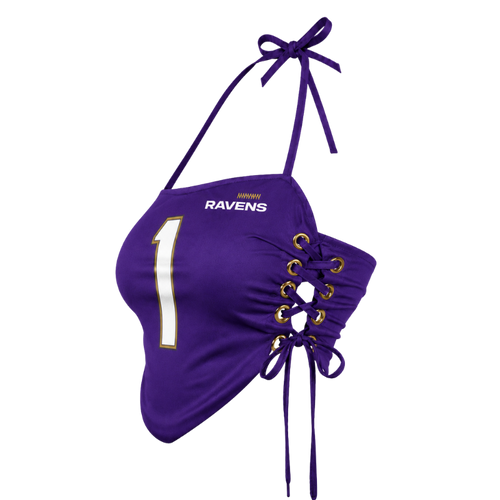 Lace-Up Jersey Halter Top